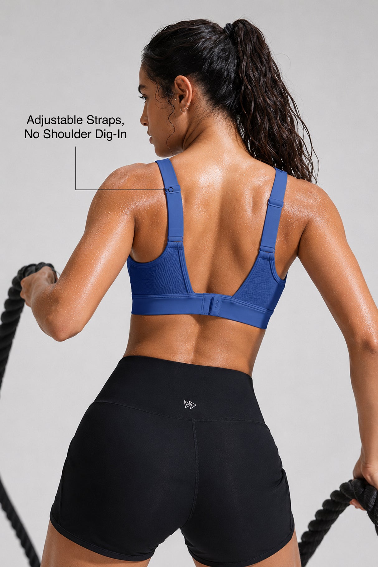 Sujetador deportivo acolchado Power Adjustable Enhance | Sujetador deportivo de sujeción media para mujer