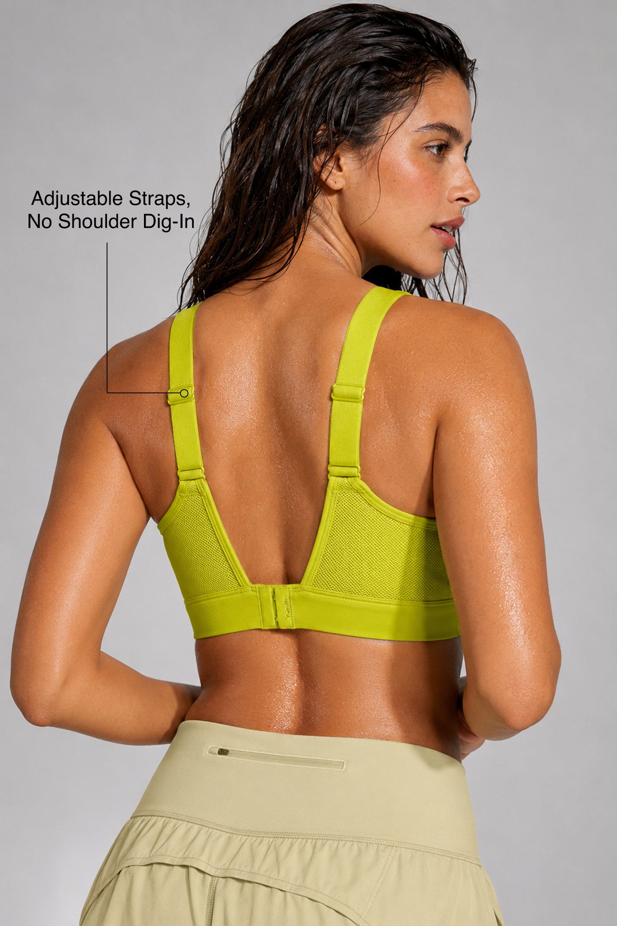 Reggiseno da corsa imbottito regolabile Power Enhance | Reggiseno sportivo da donna con supporto medio
