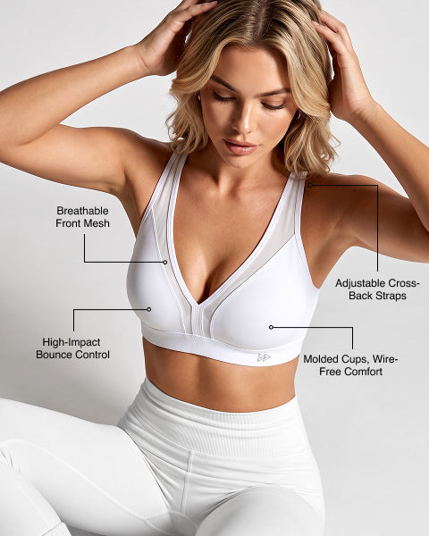 Yvette sports bra technical construction overview