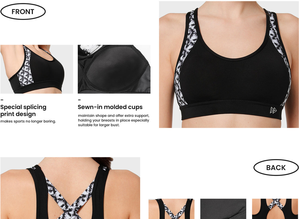 Sculpt™ Criss Cross Padded Gym Bra | Women's High Support Sports Bra