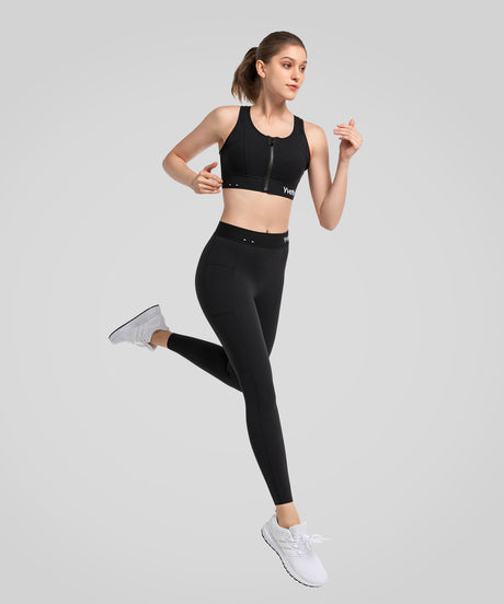 Power™ High Waist Logo Pockets Lined Running Leggings 24'' | Women's High Support Leggings - image 4