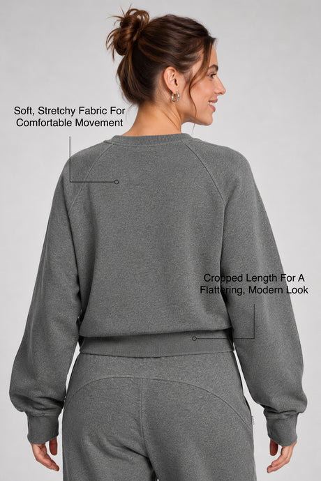 Anywhere™ Cropped Stretch Sweatshirt With Relax Fit | Women's Sports Sweatshirt - image 14