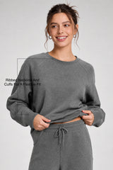 Anywhere™ Cropped Stretch Sweatshirt With Relax Fit | Women's Sports Sweatshirt
