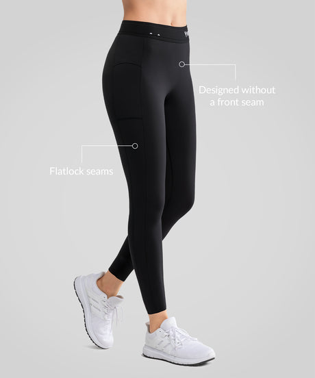 Power™ High Waist Logo Pockets Lined Running Leggings 24'' | Women's High Support Leggings - image 3