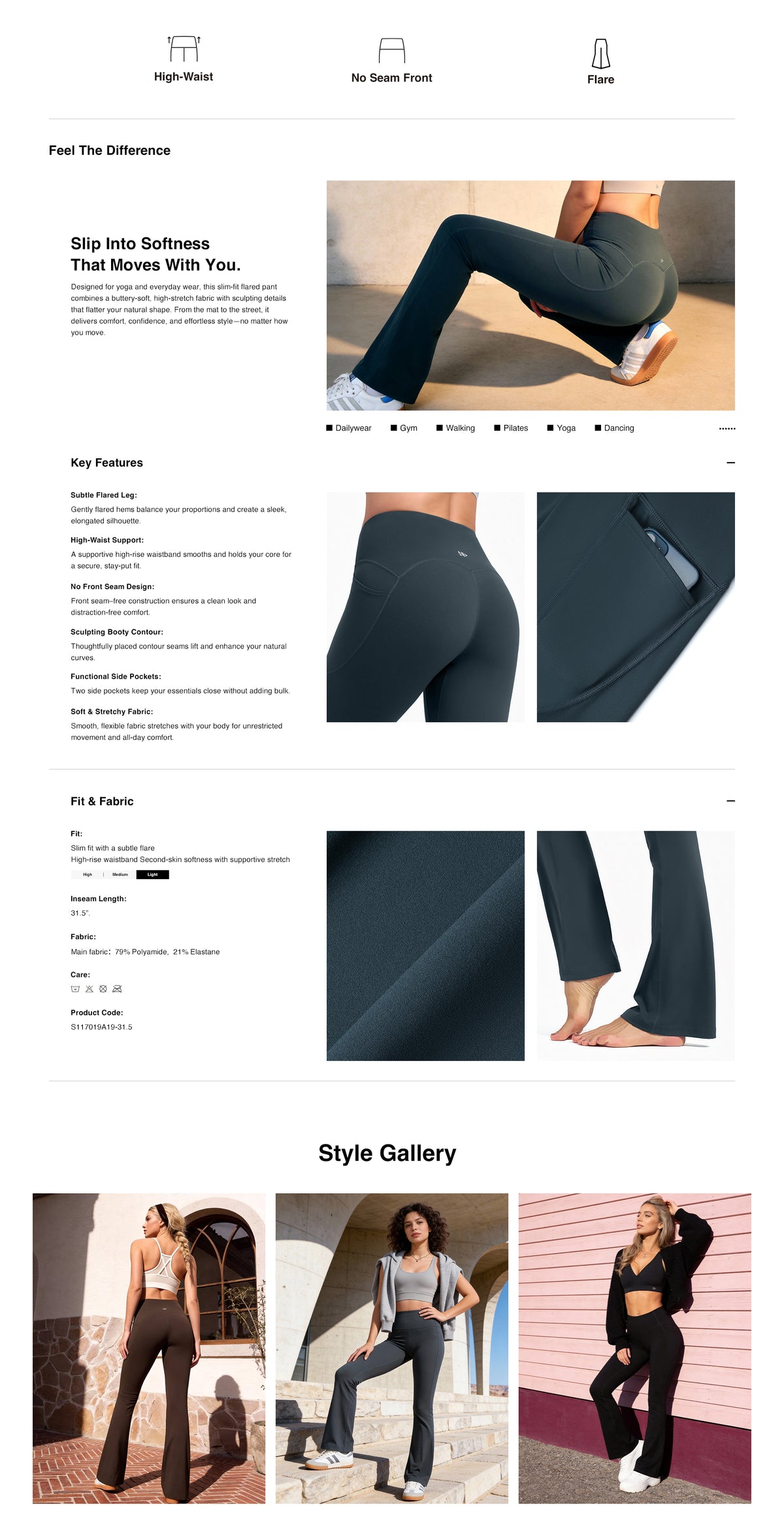 Anywhere™ High-Rise Flare Pockets Yoga Pant| Women's Light Support Pants