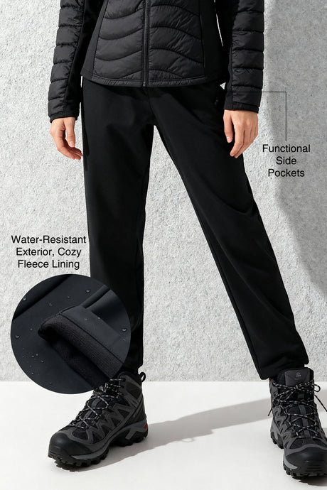 Wasserabweisende, fleecegefütterte Freizeithose (76 cm) | Damen-Sporthose - image 3