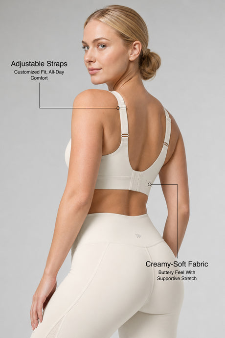 Shift™ Ultra-Soft Adjustable-Strap Sports Bra | Medium Support for Gym, Yoga & Training - image 2