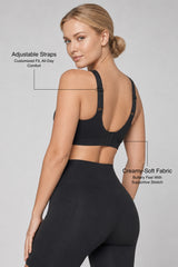 Shift™ Ultra-Soft Adjustable-Strap Sports Bra | Medium Support for Gym, Yoga & Training
