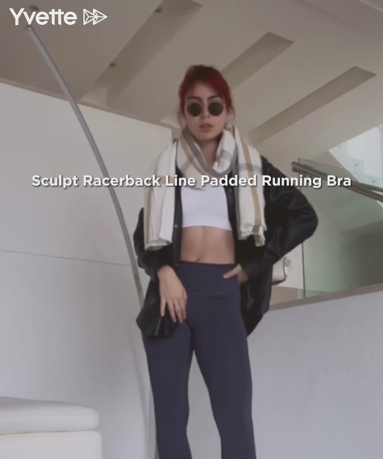 Gepolsterter Lauf-BH „Sculpt Racerback Line“ | Sport-BH mit starkem Halt für Damen (Übergröße)