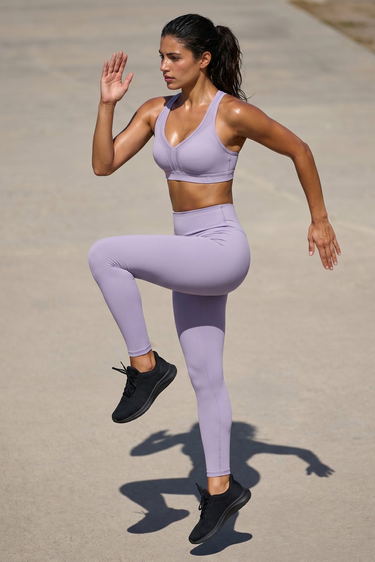 Echo löparleggings med hög midja 67 cm | Damleggings med högt stöd