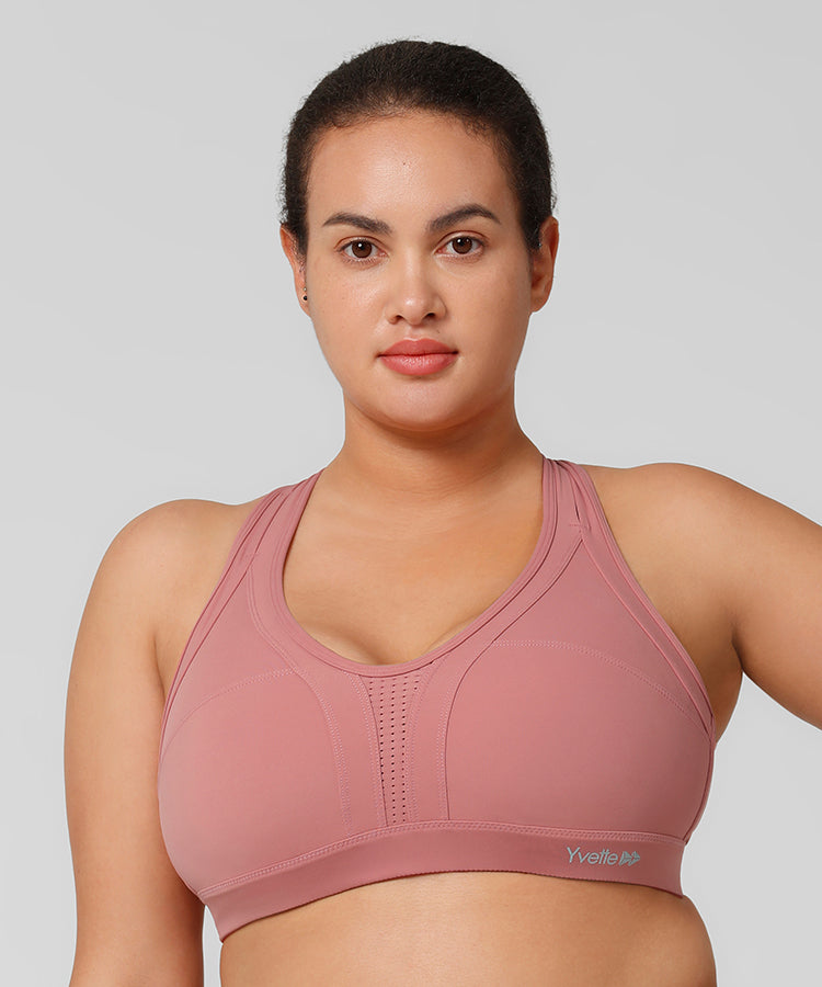 Reggiseno da corsa imbottito Power Cross Back | Reggiseno sportivo ad alto sostegno da donna (taglie forti)