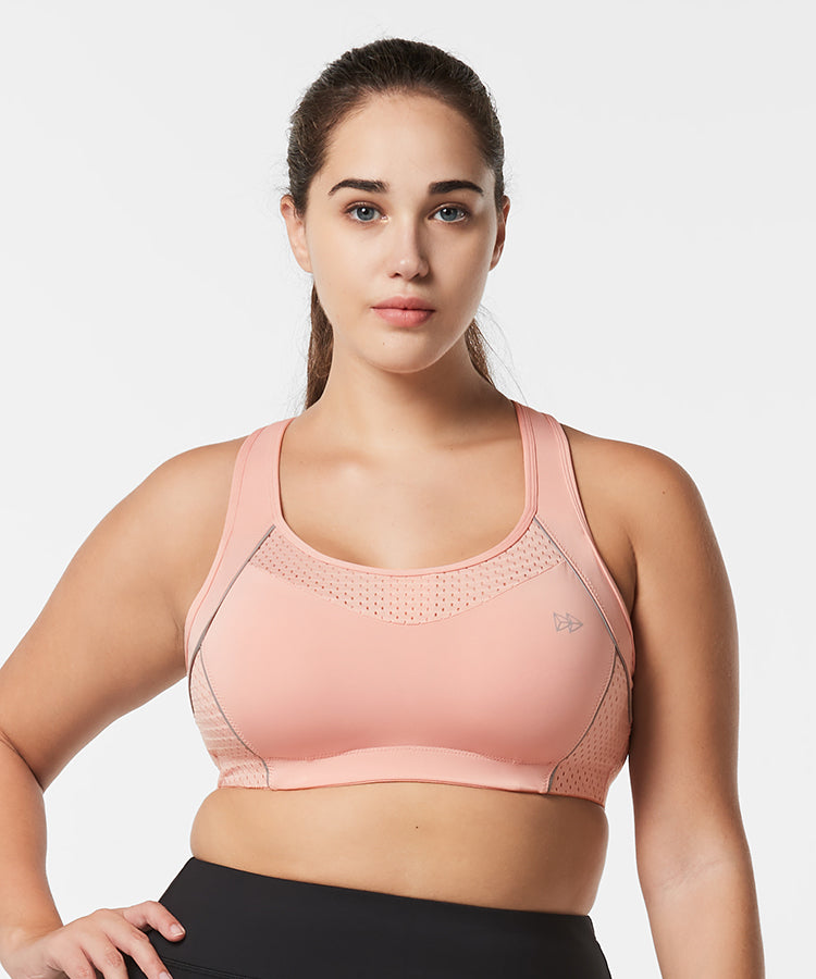 Sculpt™ Racerback Full-Coverage Breathable Sports Bra | High Support with Bounce Control & Mesh for Running, HIIT & Training