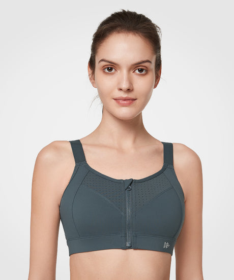 Reggiseno da corsa imbottito con spalline regolabili Power Zip | Reggiseno sportivo ad alto sostegno da donna (taglie forti) - image 3