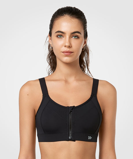 Power Zip Verstellbare Träger Gepolsterter Lauf-BH | Damen-Sport-BH mit starkem Halt (Übergröße) - image 3