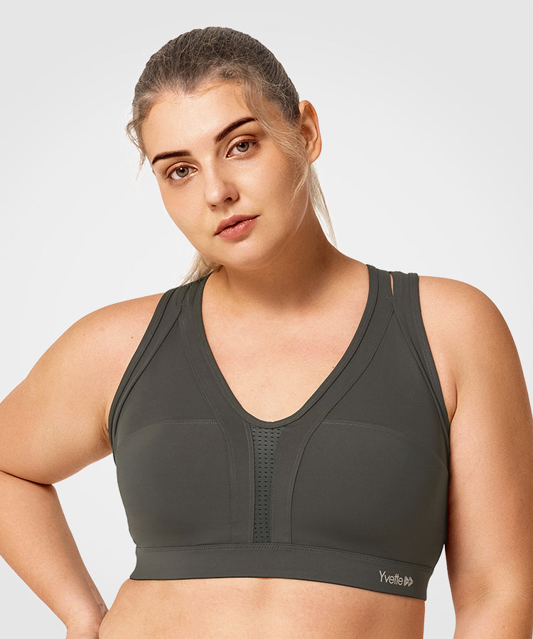 Reggiseno da corsa imbottito Power Cross Back | Reggiseno sportivo ad alto sostegno da donna (taglie forti)