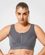 Power Classic löpar-BH med dragkedja | Sport-BH med högt stöd för kvinnor (plus size)