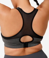 Sujetador para correr con relleno de malla y espalda cruzada Shift | Sujetador deportivo de sujeción alta para mujer (talla grande)