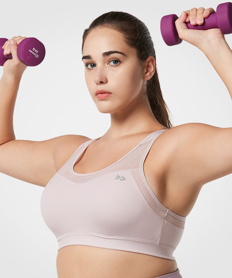 Sujetador para correr con relleno de malla y espalda cruzada Shift | Sujetador deportivo de sujeción alta para mujer (talla grande) - image 2