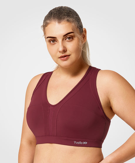 Sujetador para correr con relleno y espalda cruzada Power | Sujetador deportivo de sujeción alta para mujer (talla grande) - image 3