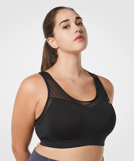 Shift Racerback Mesh gepolsterter Lauf-BH | Damen-Sport-BH mit starkem Halt (Übergröße)
