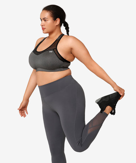 Shift Racerback Mesh Vadderad Löpar-BH | Sport-BH med högt stöd för kvinnor (plus size) - image 4