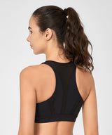Enfold Zip Mesh gepolsterter Lauf-BH | Damen-Sport-BH mit starker Unterstützung (Übergröße)