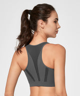 Reggiseno da corsa imbottito Enfold Zip Mesh | Reggiseno sportivo ad alto sostegno da donna (taglie forti)