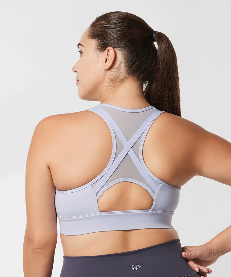 Power™ Cross Racerback Running Bra | Women's High Support Sports Bra (Plus Size)