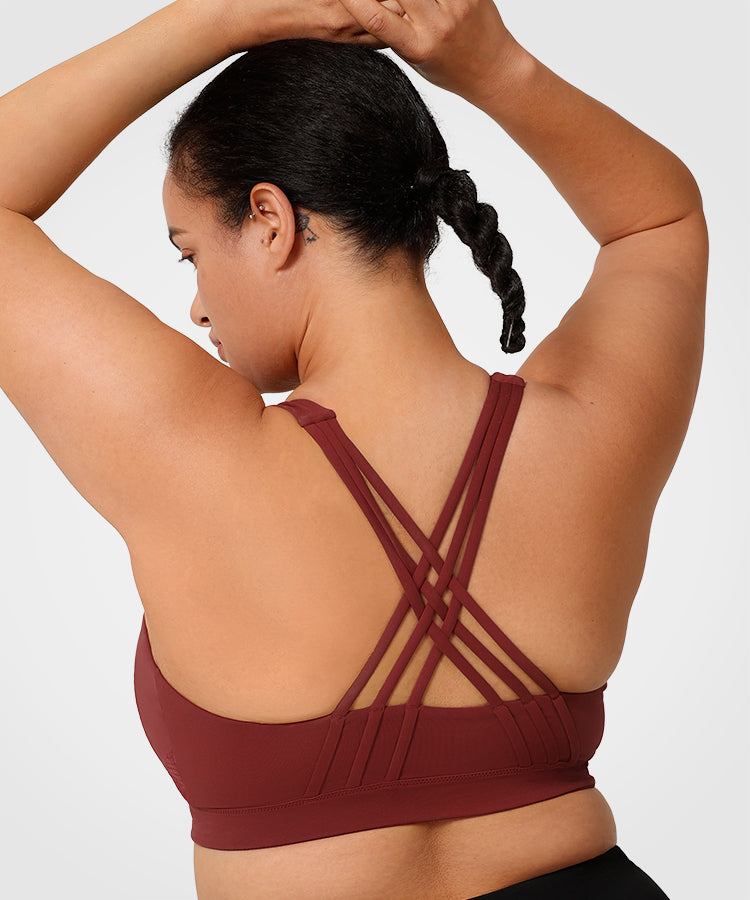 Power™ Zip Front Criss Cross High Support Running Bra | Women's High Support Sports Bra (Plus Size)