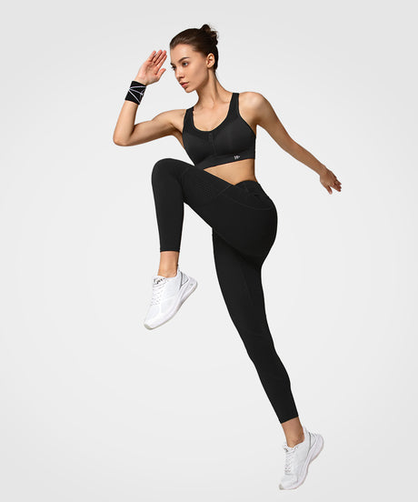 Power™ Adjustable Straps Racerback Padded Running Bra | Women's High Support Sports Bra (Plus Size) - image 4