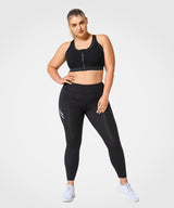 Sujetador para correr con relleno de malla frontal Power Zip | Sujetador deportivo de sujeción alta para mujer (talla grande)
