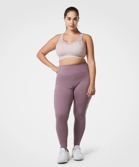 Sujetador para correr con relleno de malla y espalda cruzada Shift | Sujetador deportivo de sujeción alta para mujer (talla grande) - image 3
