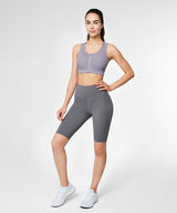 Reggiseno da corsa imbottito in rete con cerniera frontale Power | Reggiseno sportivo ad alto sostegno da donna (taglie forti)