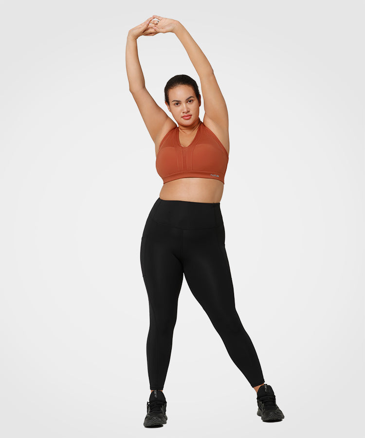 Power Cross Back gepolsterter Lauf-BH | Sport-BH mit starkem Halt für Damen (Übergröße)