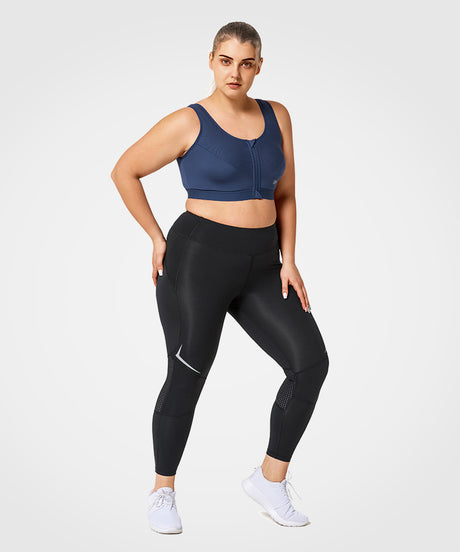 Zip-Front Unpadded High-Support Sports Bra | Women's High Support Sports Bra - image 4
