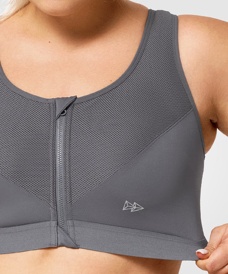 Power Classic Zip Running Bra | Damen-Sport-BH mit starkem Halt (Übergröße) - image 6