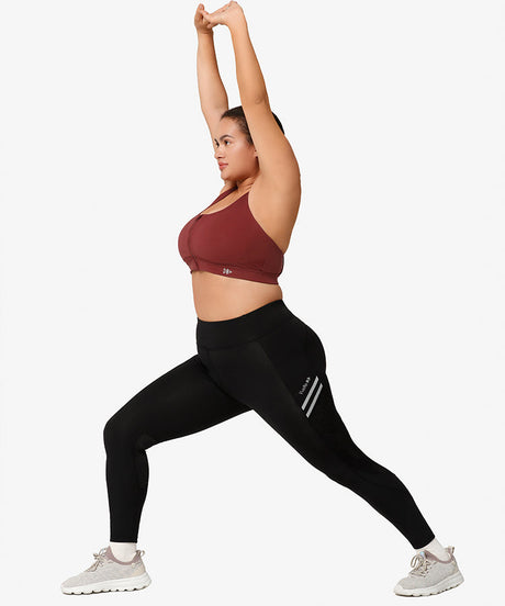 Power™ Zip Front Criss Cross High Support Running Bra | Women's High Support Sports Bra (Plus Size) - image 3