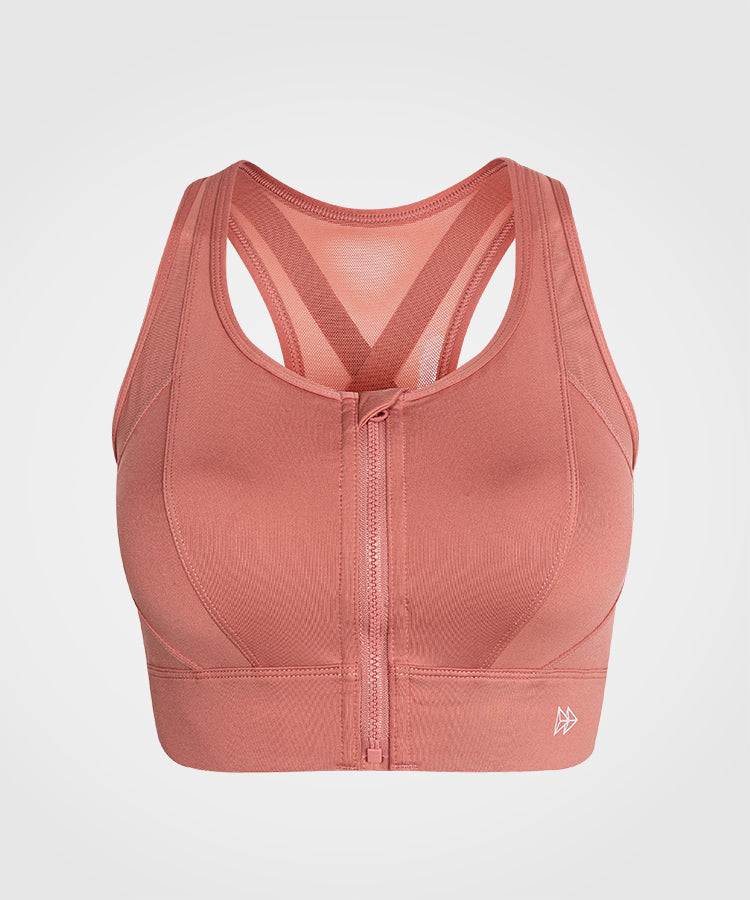 Power Cross Racerback Running Bra | Women's High Support Sports Bra (Plus Size)