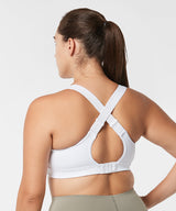 Löpar-BH med kraftfull V-ringning och vadderad rygg | Sport-BH med högt stöd för kvinnor (plus size)